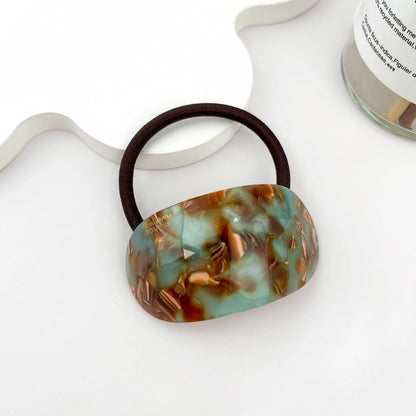 Håraccessory med oval cloud cuff i farvet tortoise design