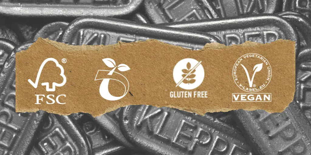 Lakridssnack med FSC-mærke, glutenfri, vegansk, keltisk havsalt, gourmet lakrids