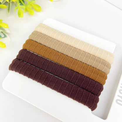 Brune og beige bløde hårelastikker