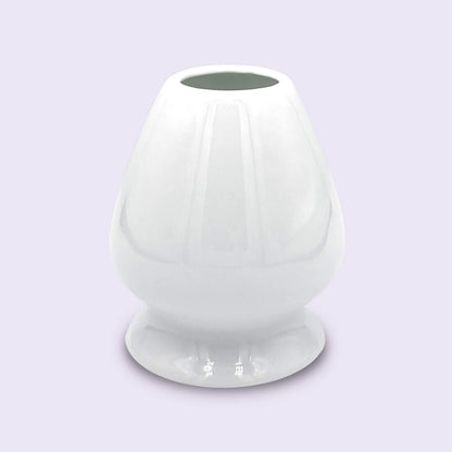 Keramisk matcha piskeris holder til chasen, hvid
