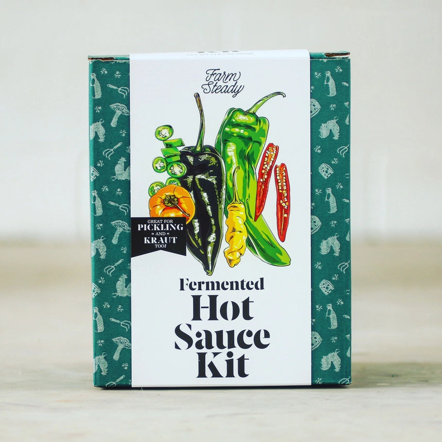 Hot Sauce fermenteringsæt – Lav din egen chilisauce (1,9 L) med friske chili og fermenteringsudstyr