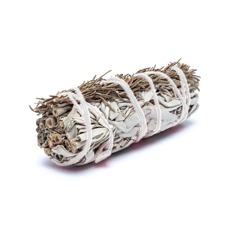 Hvid salvie smudge bundt til energirensning og meditation