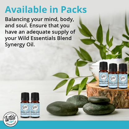Inner Calm æterisk olie blend i små flasker, naturlig afslapning og mindfulness