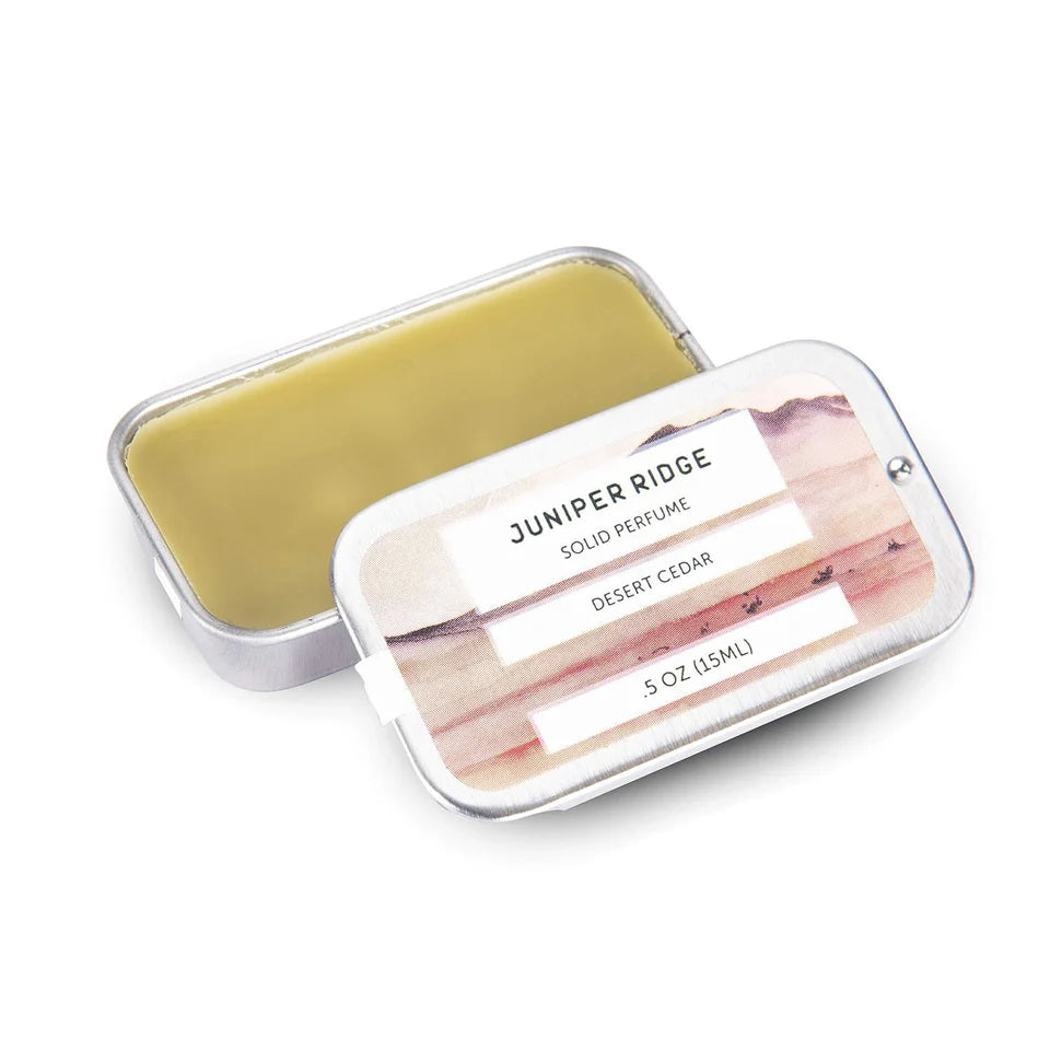 Solid parfume – Desert Cedar med cedertræ &amp; ørkenduft, bæredygtig parfume, naturlig unisex parfume, rejsevenlig kosmetik