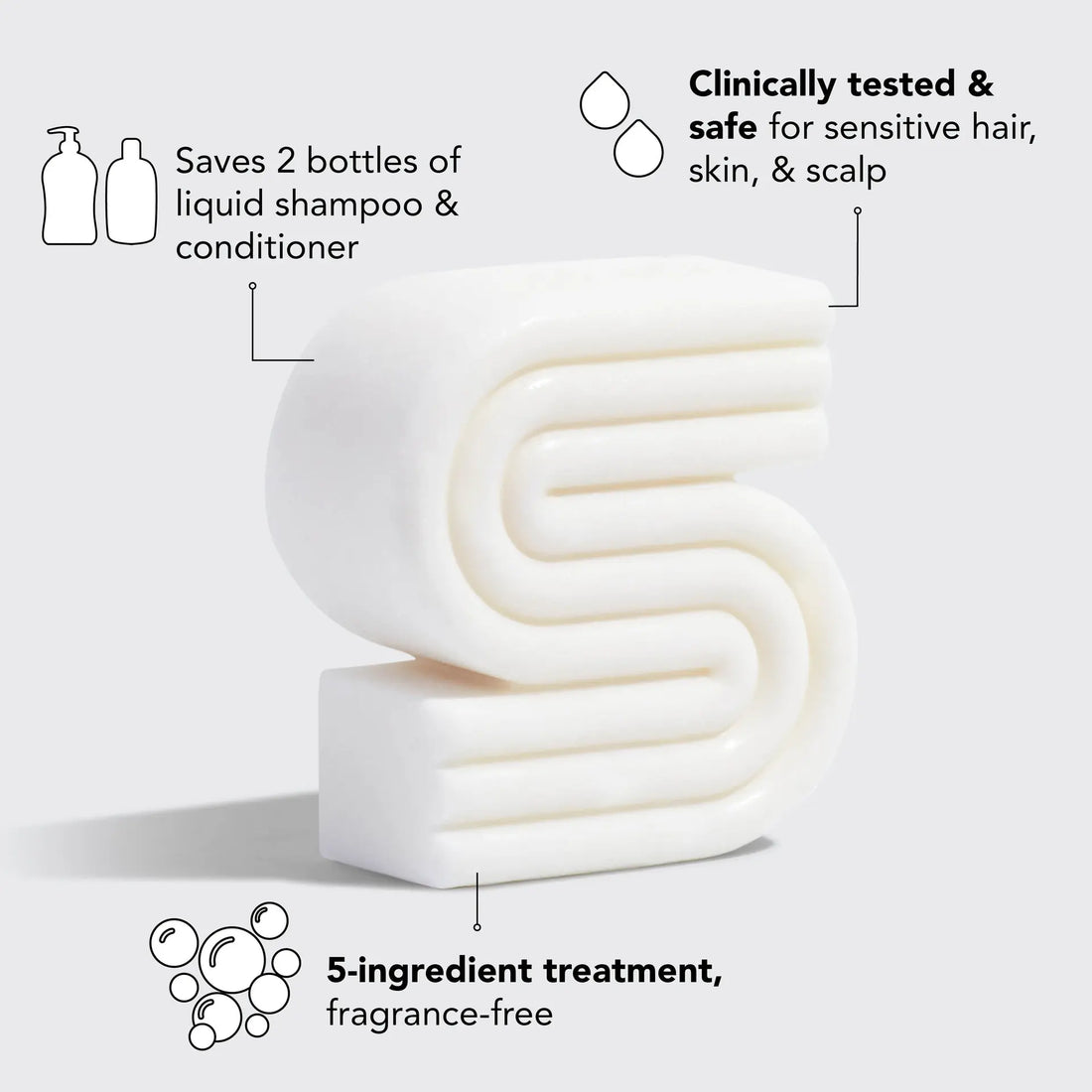 KITSCH Ultra Sensitive Shampoo &amp;amp; Body Wash Bar – mild, duftfri 2-i-1 bar til sensitiv hud og hår. Vegansk, cruelty-free og fri for sulfater, parabener og silikoner. Zero-Waste &amp; klinisk testet.