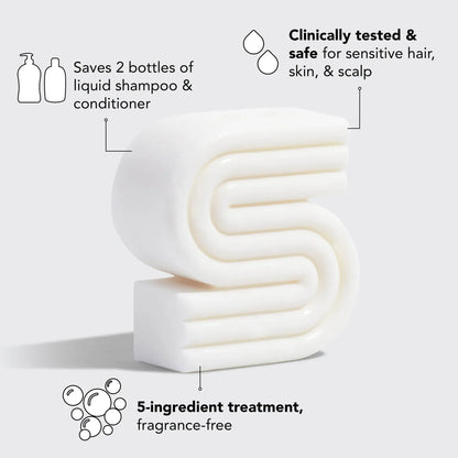 KITSCH Ultra Sensitive Shampoo &amp;amp; Body Wash Bar – mild, duftfri 2-i-1 bar til sensitiv hud og hår. Vegansk, cruelty-free og fri for sulfater, parabener og silikoner. Zero-Waste &amp; klinisk testet.