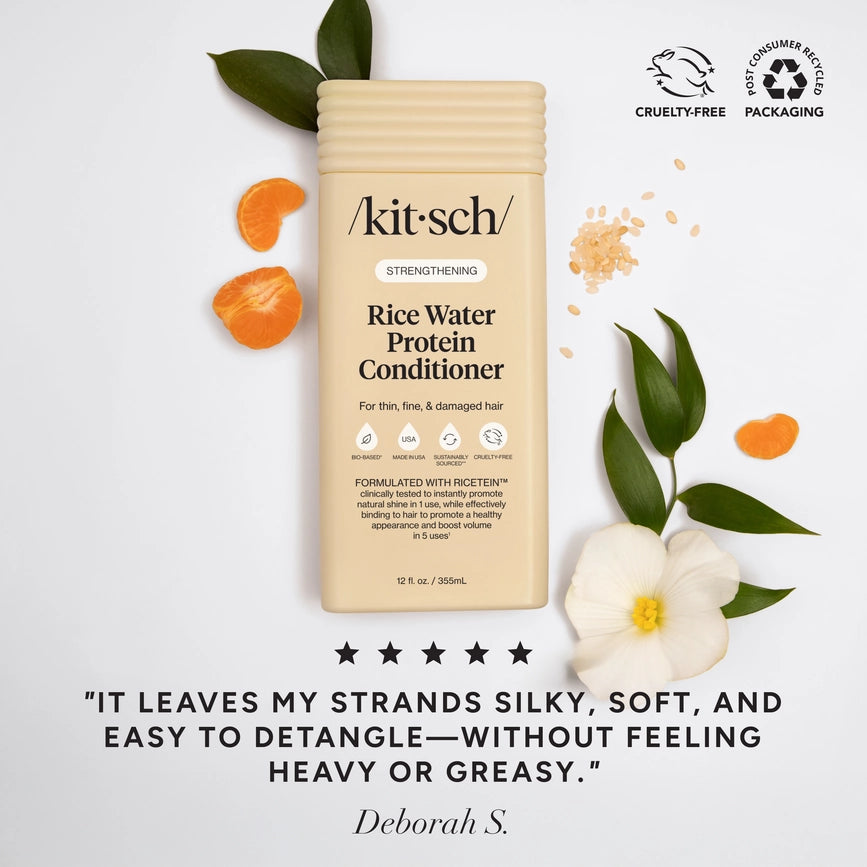 Kitsch balsam med rice water protein – naturlig hårpleje til fint hår