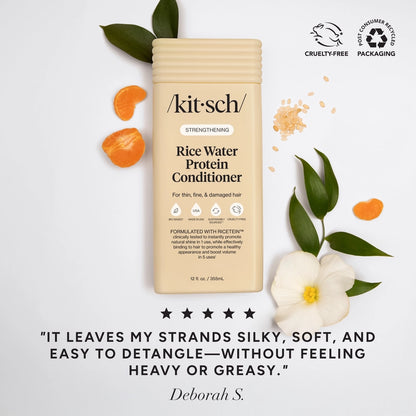Kitsch balsam med rice water protein – naturlig hårpleje til fint hår