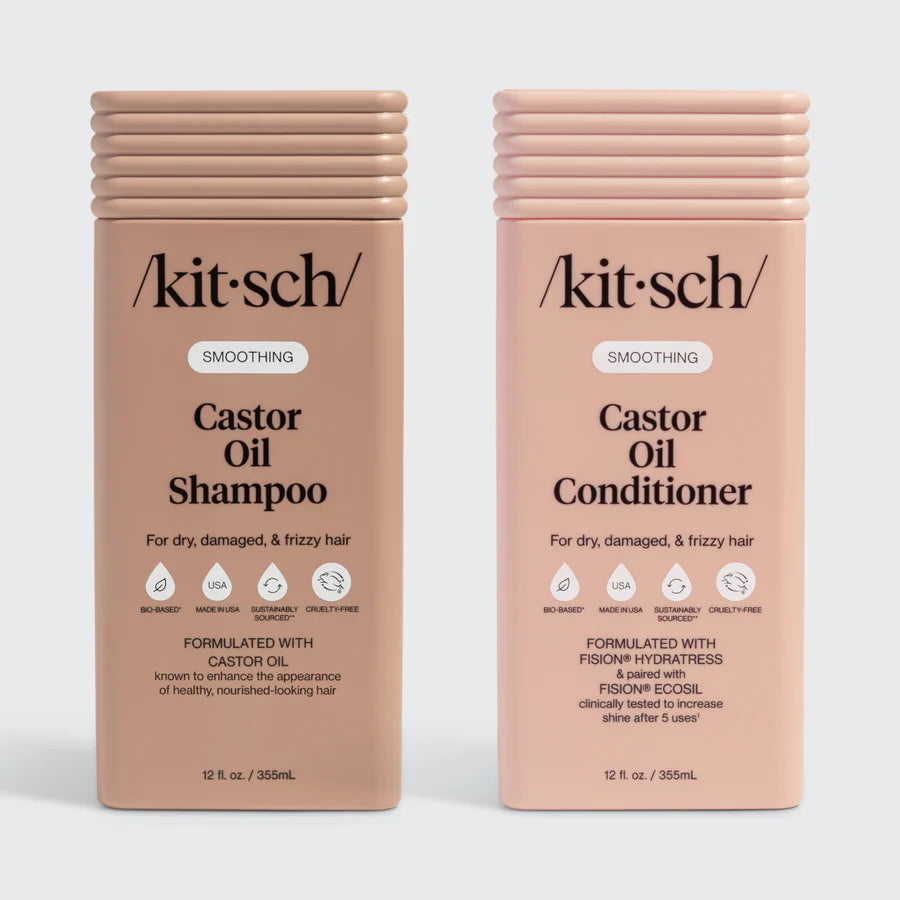 Kitsch shampoo &amp; balsam med Castor Oil, fugt og styrke til tørt hår