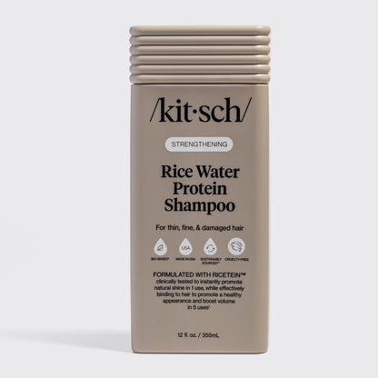 Kitsch rice water protein shampoo flaske, sundt hår