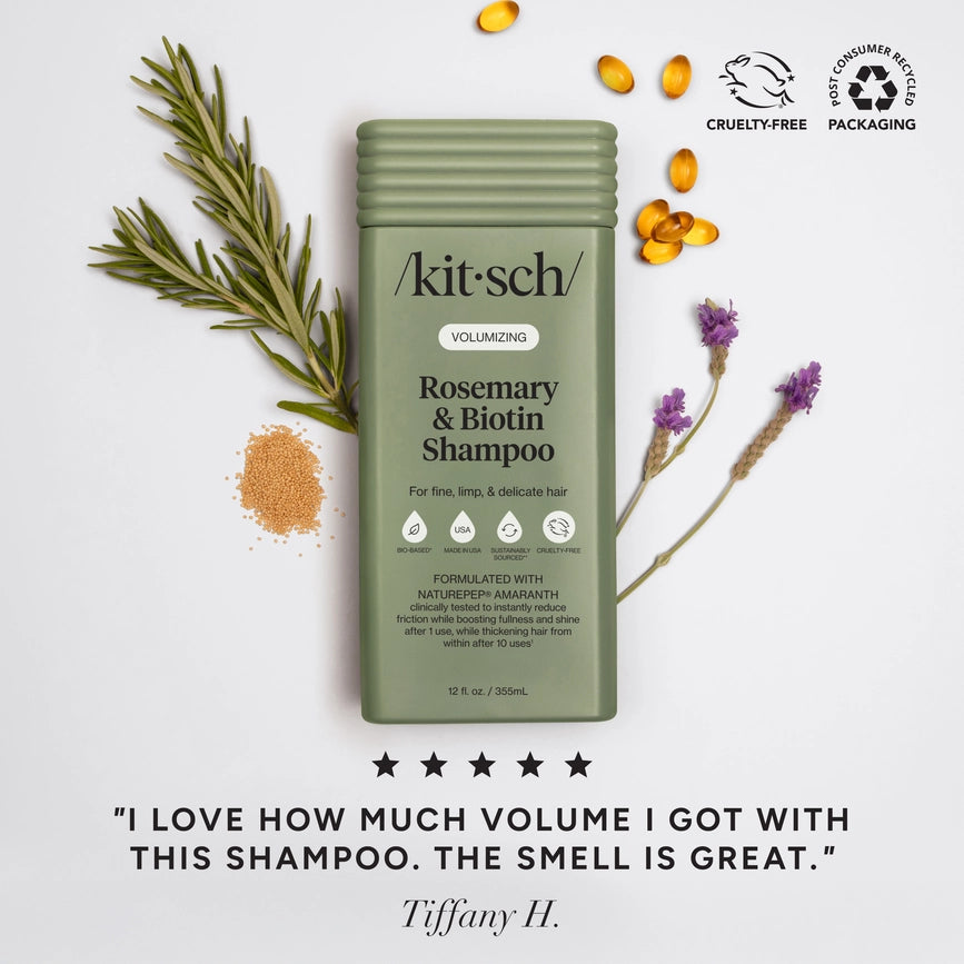 Kitsch shampoo med rosmarin og biotin, naturlig hårvækst, sund hår
