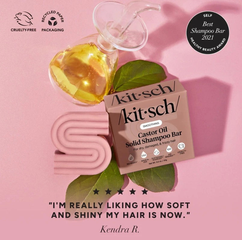Kitsch hårpleje sæt med shampoo og conditioner bar, vegansk, cruelty free, bæredygtig, til tørt hår