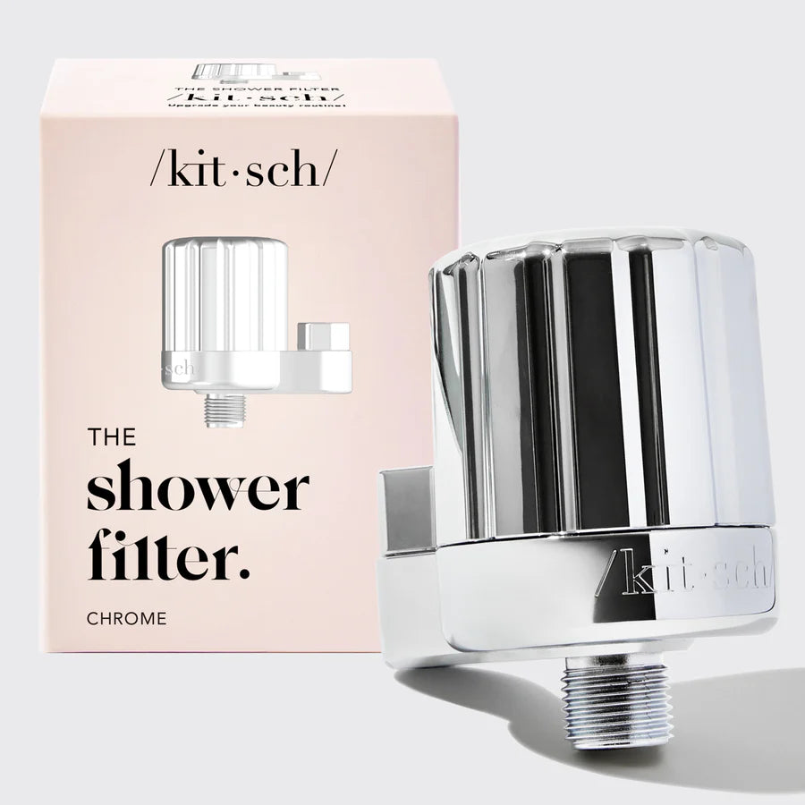 Kitsch genopfyldningspatron til bruse- og vandhanefilter i krom finish