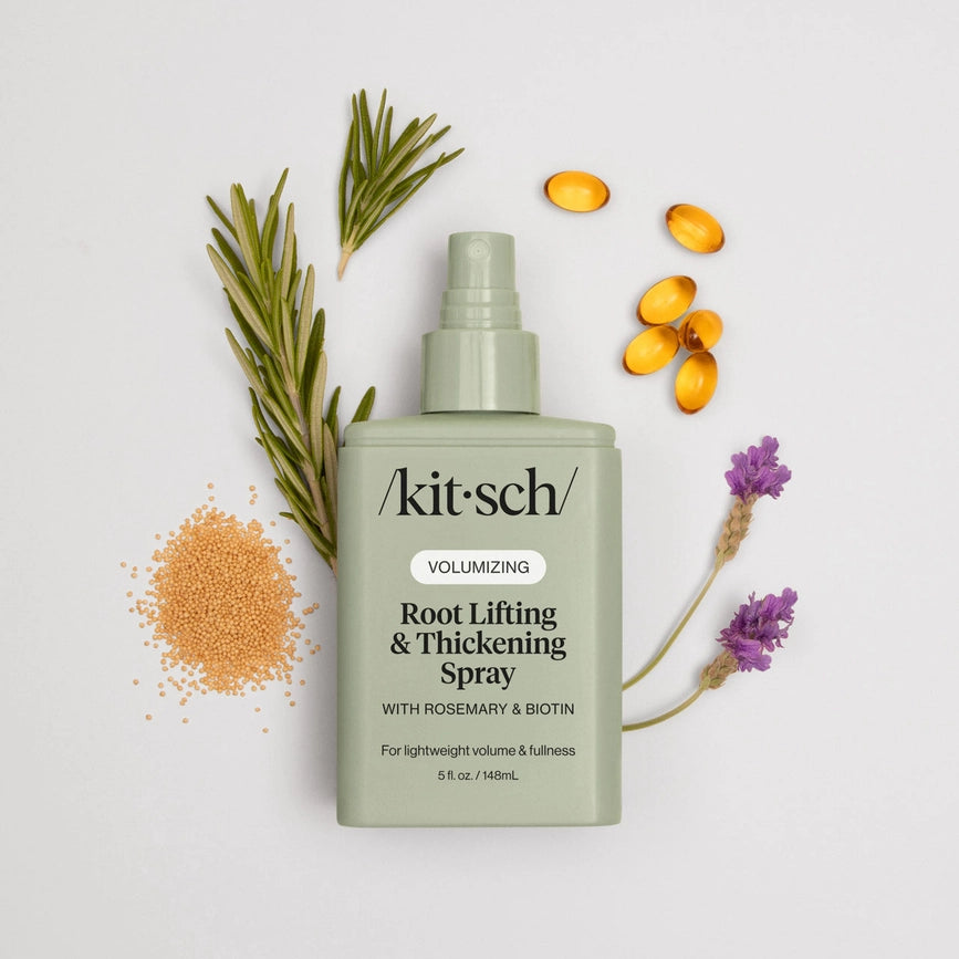 Kitsch volumenspray med rosmarin og biotin, naturlig hårpleje, styling til fint hår