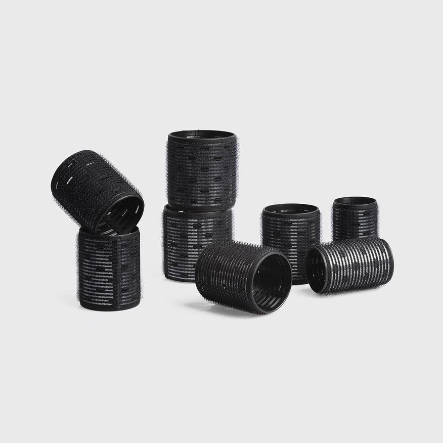 Sort pakke med keramiske curlers til hårstyling
