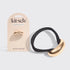 Guld hårelastik med metal cloud cuff, håraccessory til hestehale
