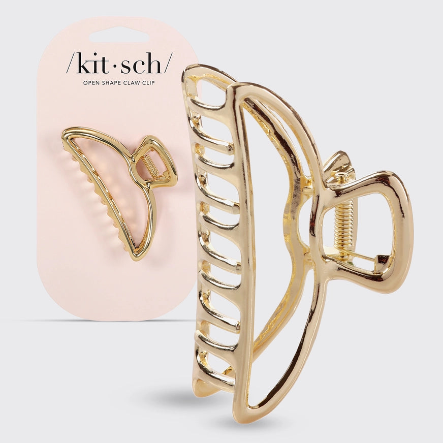 Guld metal hårklemme i open shape design til håraccessories