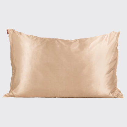 Kitsch satin pudebetræk i beige, skånsomt mod hud &amp; hår