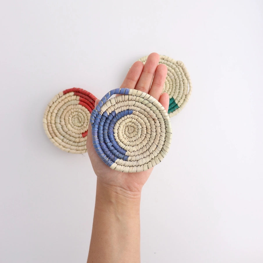 Håndlavet hamp opbevaringsskål i boho stil