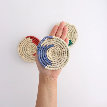 Håndlavet hamp opbevaringsskål i boho stil