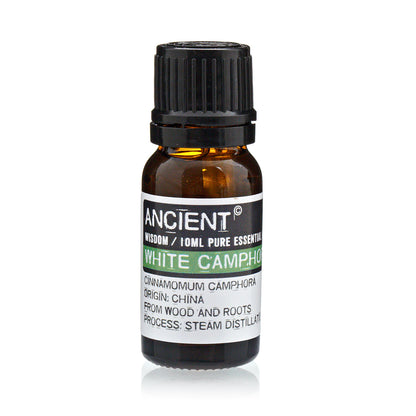 Hvid kamfer æterisk olie 10 ml i brunt glasflaske til hjemmeduft og aromaterapi