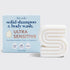 KITSCH Ultra Sensitive Shampoo &amp; Body Wash Bar – mild, duftfri 2-i-1 bar til sensitiv hud og hår. Vegansk, cruelty-free og fri for sulfater, parabener og silikoner. Zero-Waste & klinisk testet.
