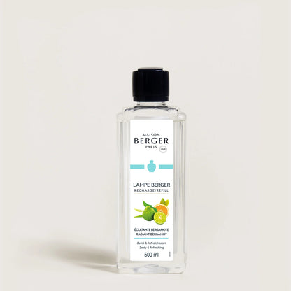 Radiant Bergamot fra Maison Berger Paris – en lys og opkvikkende duft, hvor saftige citrusfrugter og bløde blomster skaber ren livsglæde i hjemmet.