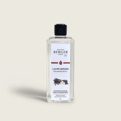 Vanilla Magnificence fra Maison Berger Paris – en sofistikeret gourmandduft med intens vanilje, rom og kakao, perfekt til et varmt og indbydende hjem.
