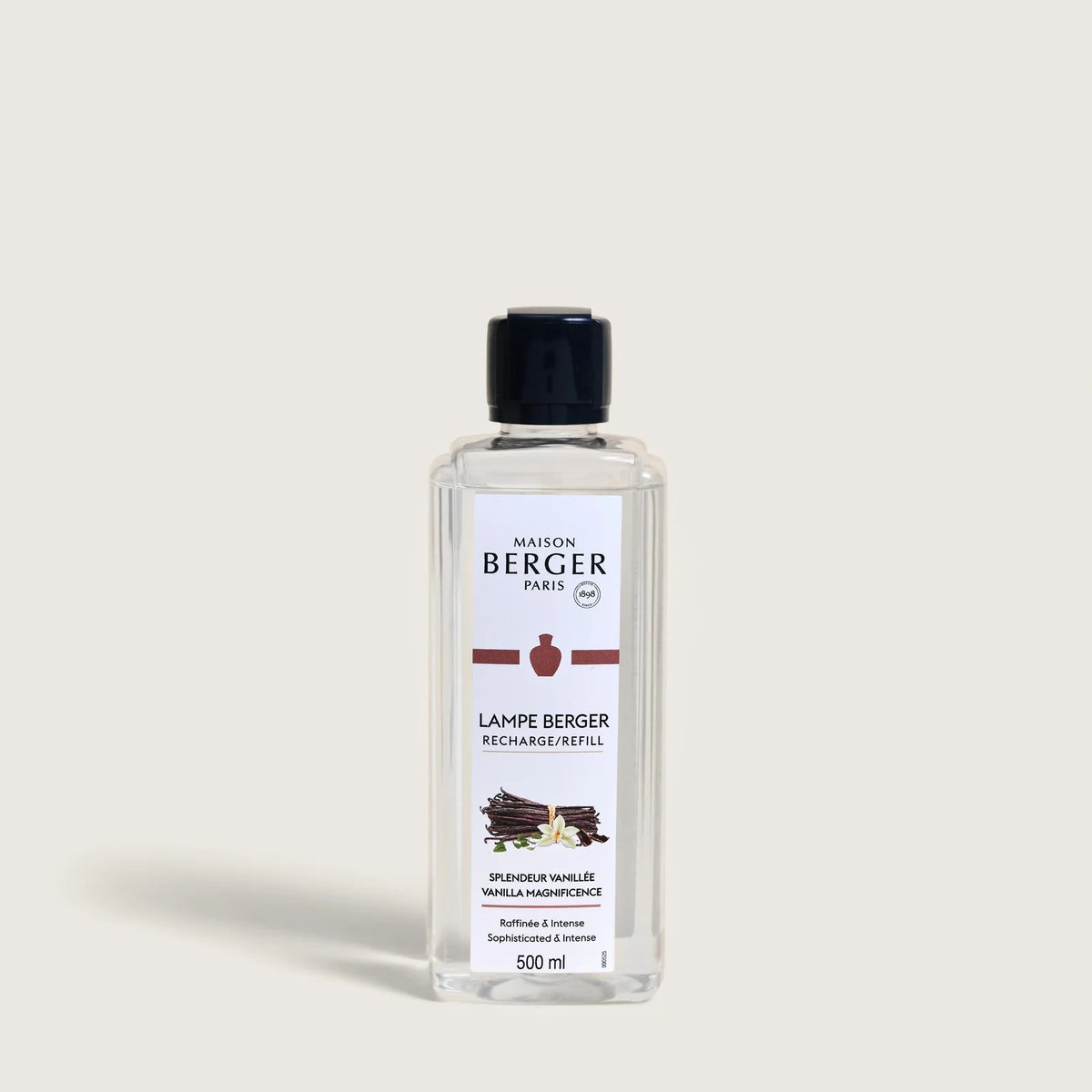 Vanilla Magnificence fra Maison Berger Paris – en sofistikeret gourmandduft med intens vanilje, rom og kakao, perfekt til et varmt og indbydende hjem.