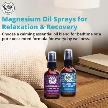 Magnesium olie spray til afslapning og restitution, soveværelse