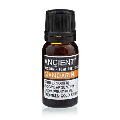Mandarin æterisk olie 10 ml flaske, økologisk citrus duft til aromaterapi og hudpleje