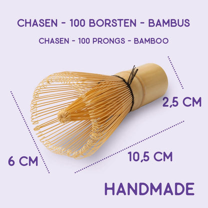 Bambus piskeris til matcha med mål og japansk design