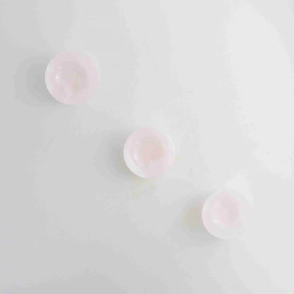 Pink Mangano Calcit krystalskål set fra oven