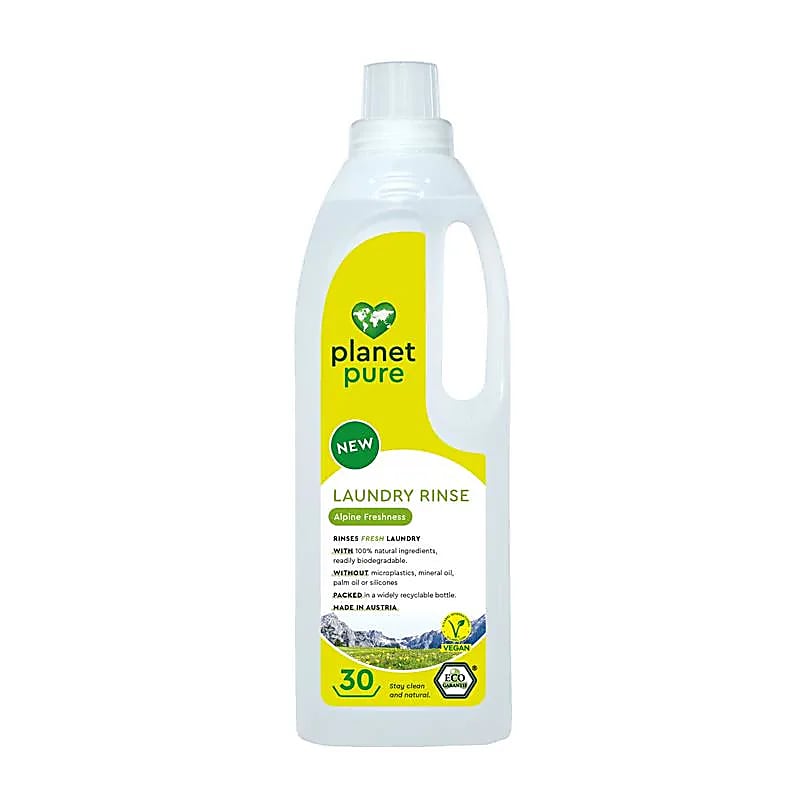 Økologisk skyllemiddel med frisk duft - Alpine Freshness, miljøvenligt vaskemiddel, biologisk nedbrydeligt, plantebaseret, vegan, allergivenligt, 1 liter
