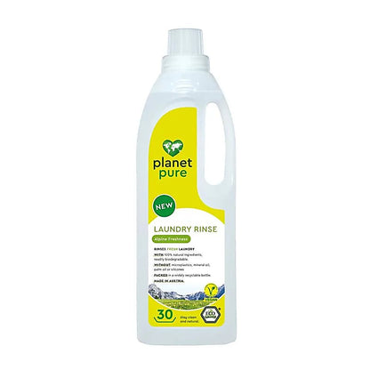 Økologisk skyllemiddel med frisk duft - Alpine Freshness, miljøvenligt vaskemiddel, biologisk nedbrydeligt, plantebaseret, vegan, allergivenligt, 1 liter