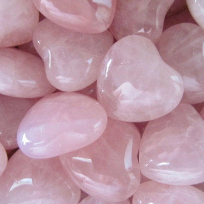 Rosenkvarts krystalhjerte, rosa krystal, healing krystal