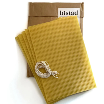 Bivoks til lys - DIY Kit med bivoksplader og snor