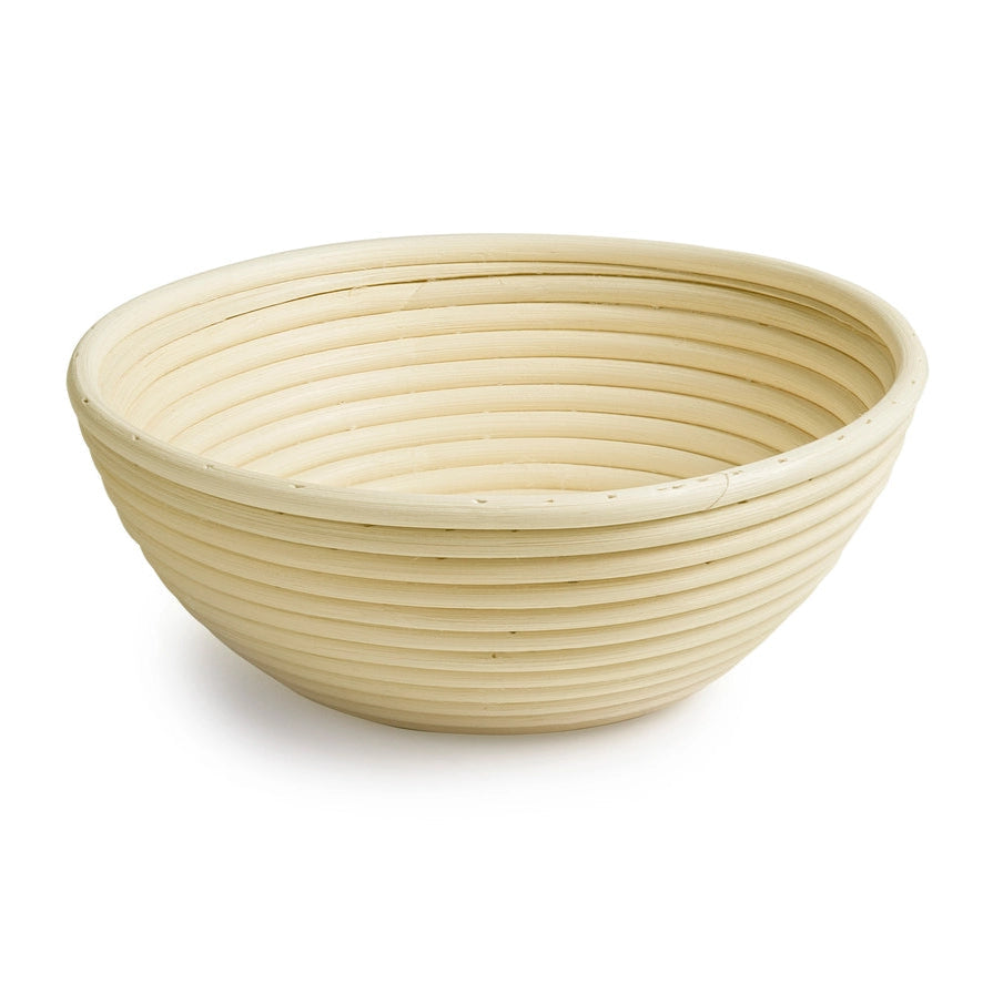 Rund hævekurv til surdej og brød, naturlig rattan, perfekt til hjemmebagning
