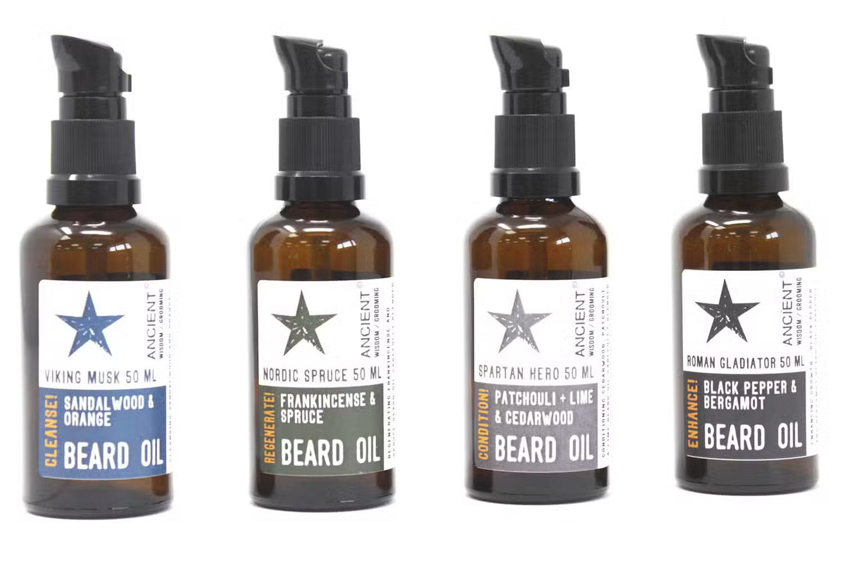 Roman Gladiator skægolie | Sort peber &amp; bergamot