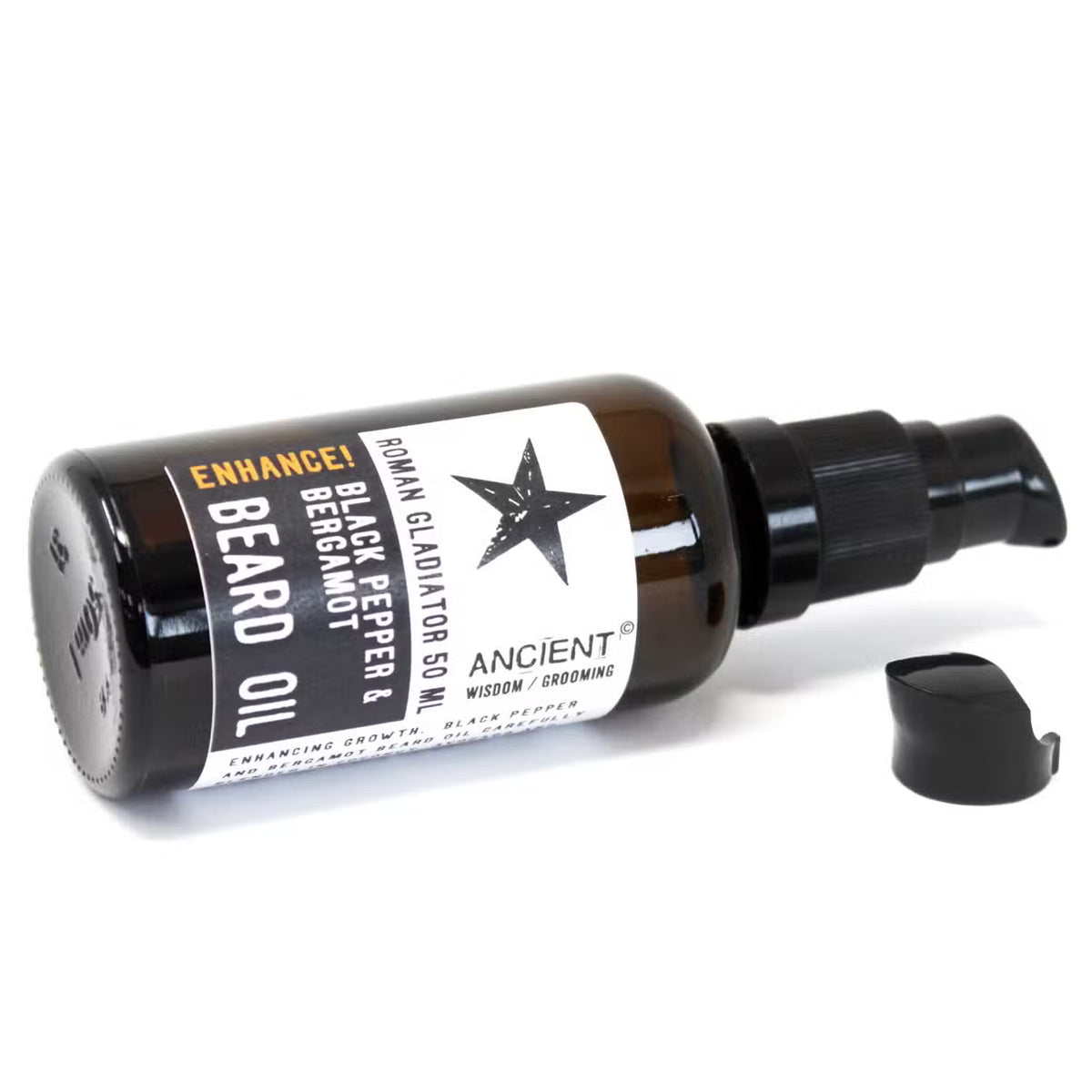 Roman Gladiator skægolie | Sort peber &amp; bergamot