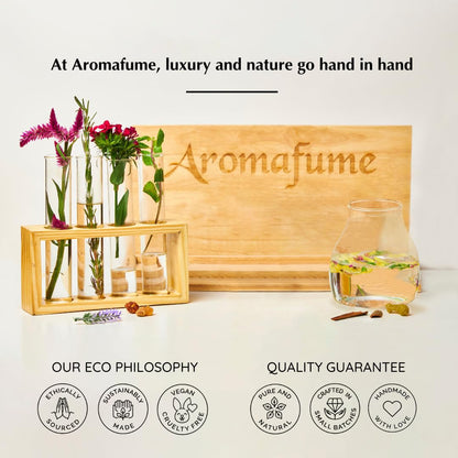Aromafume Smudge spray med salvie og roser i hvid sprayflaske, naturlig hjemmeduft til energirensning