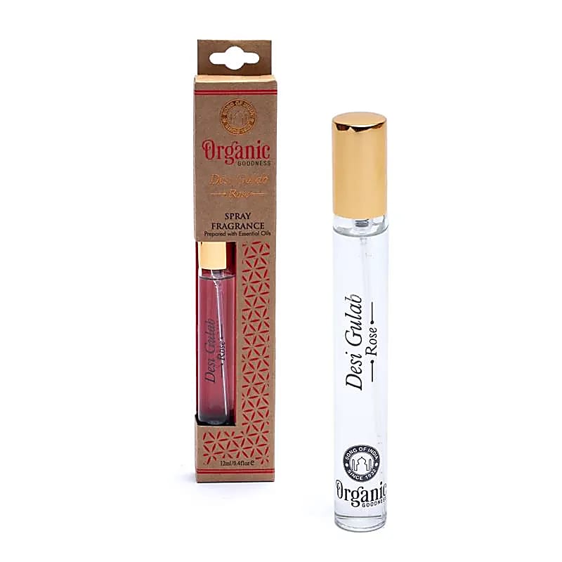 Roomspray med Desi Gulab Rose, 12 ml, naturlig rosen duft
