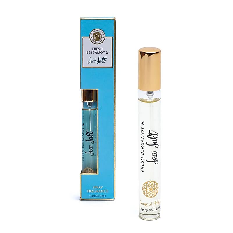 Roomspray med Bergamot &amp; Sea Salt, frisk citrusduft, 12 ml, hjem, kontor, rejser