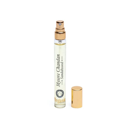 Mysore Chandan Sandalwood sprayflaske med guldhætter, 12 ml