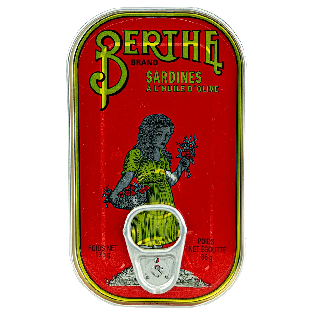 Berthe portugisiske sardiner i tre varianter – olivenolie, spicy piri-piri med pickles og tomatsauce med basilikum.