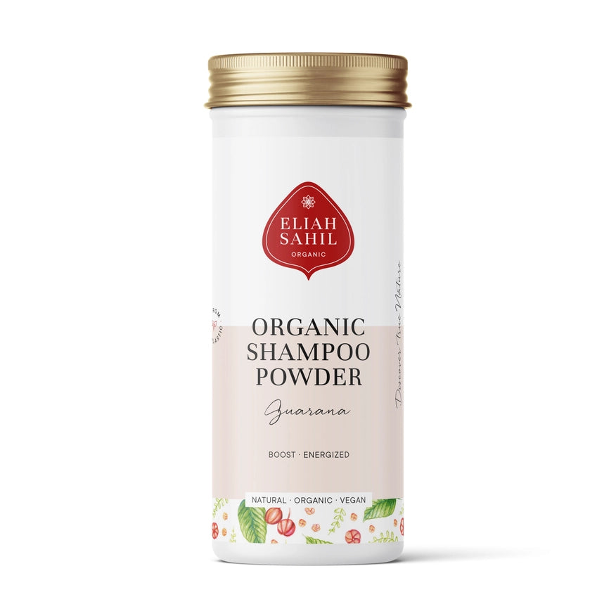 Eliah Sahil økologisk guarana shampoo pulver, naturlig hårpleje, 10 g travel size