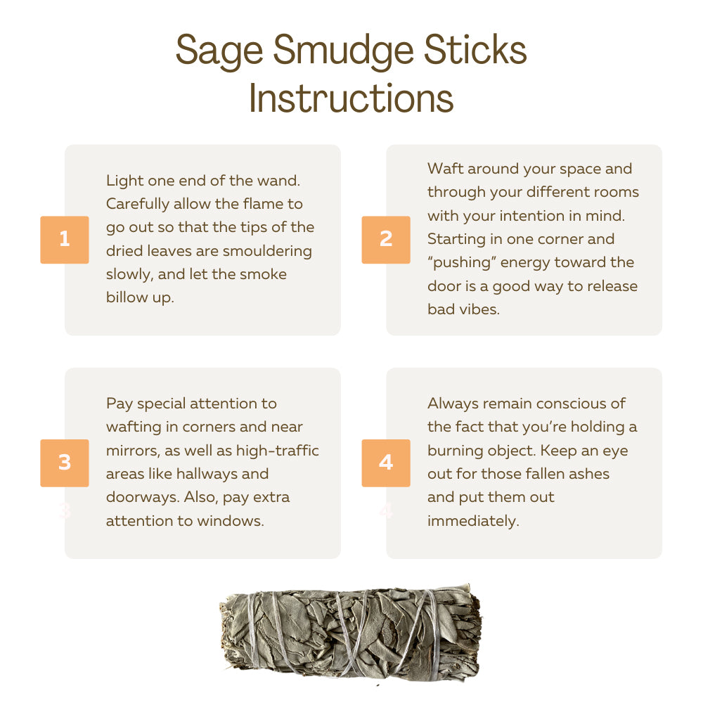 Sage smudgestokke instruktioner