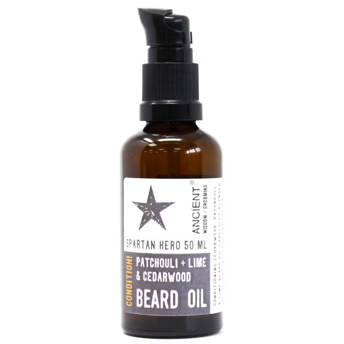 Spartan Hero skægolie | Patchouli, lime & Cedertræ