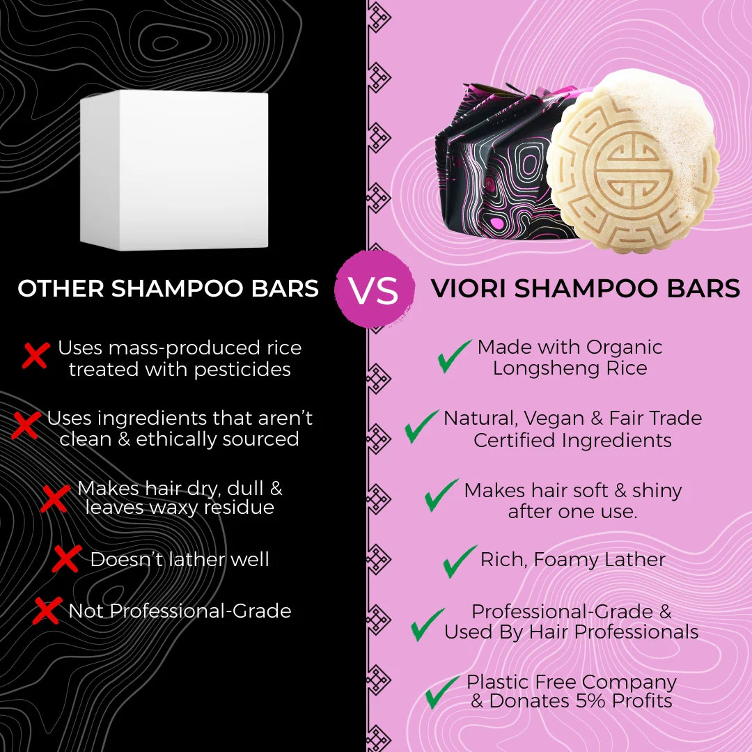 Naturlig shampoo bar med Rice Water – styrker, giver glans og friskhed med Terrace Garden-duften.