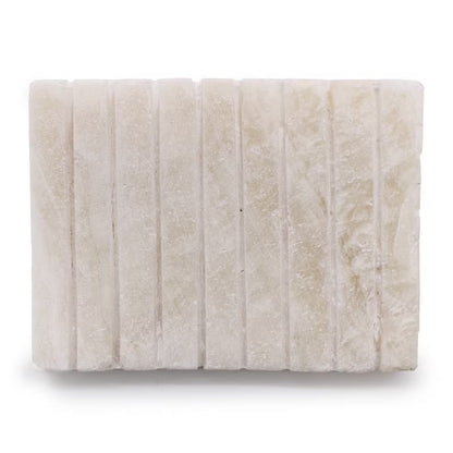 White Onyx sæbeskål med riller - Natursten
